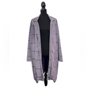 Ashley Stewart Purple/Metallic Duster Coat Women Size XL